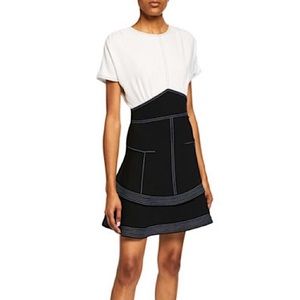 Derek Lam two-tone short-sleeve dress